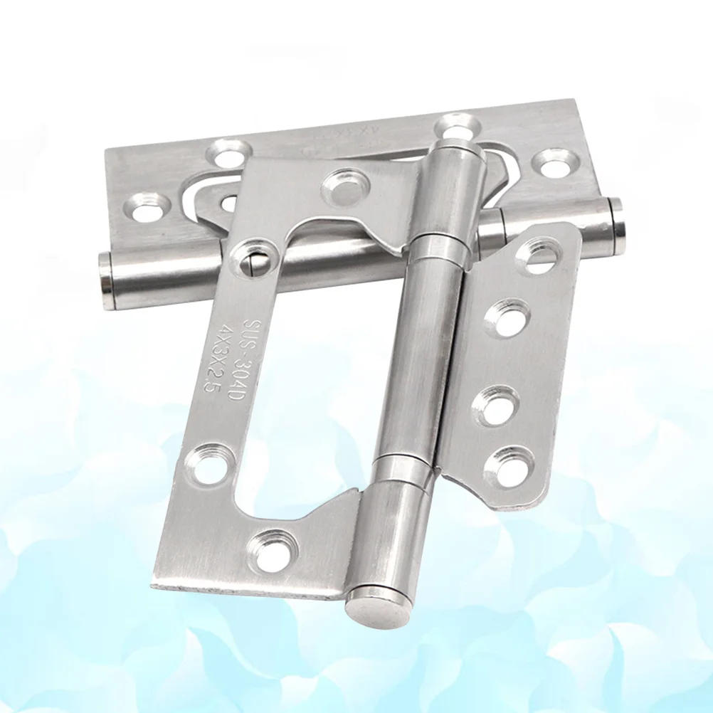 2 قطعة الفولاذ المقاوم للصدأ كتم المفصلي سميكة مانع االصدأ الباب الصامت فضفاض 4 5 بوصة ديكور المنزل نافذة ملحق الفضة