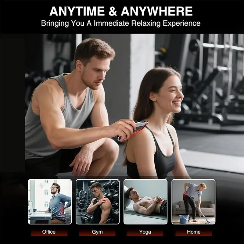 A55X-verwarmde spierschraper Elektrisch gereedschap-gezichtsmes voor diepe weefselmassage 4 modi 3 verwarming 3 trillingen Lichtverzorging