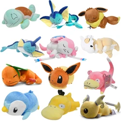 Pokémon Anime Recheado Brinquedos De Pelúcia Dos Desenhos Animados, Sono Ponderado, Eevee, Charmander, Vaporeon, Squirtle, Psyduck, Raichu, Sylveon