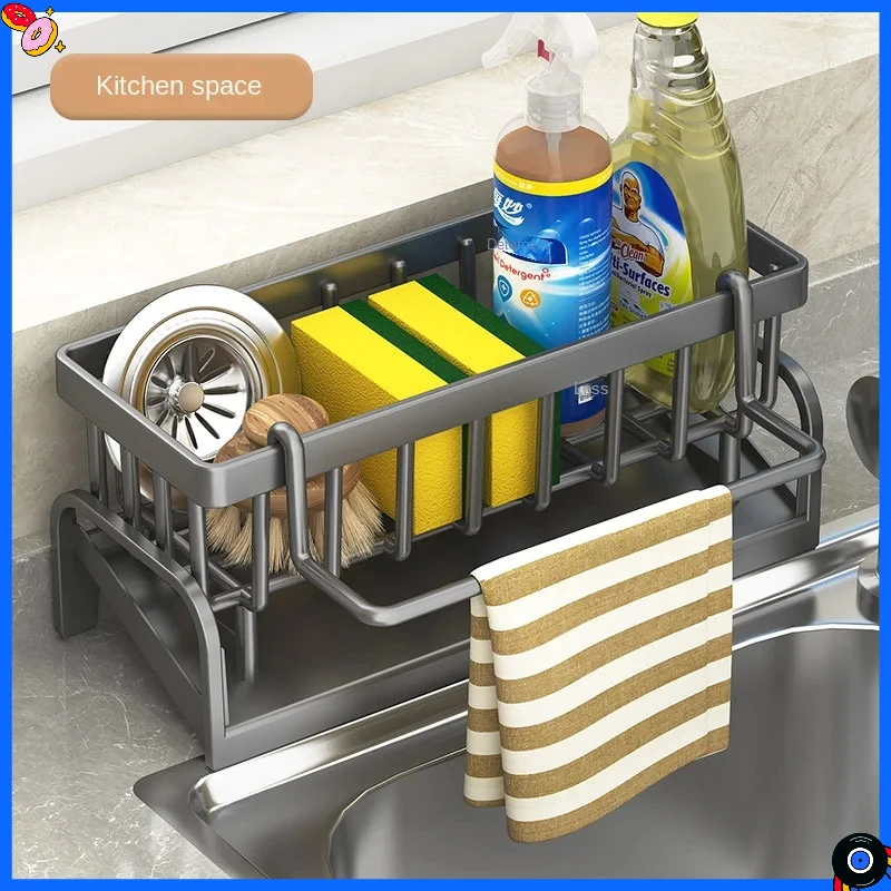 جديد رف مطبخ تنظيف الملابس تخزين استنزاف الرف المنزلية المنظفات الإسفنج رف بالوعة المياه بالوعة المياه بالوعة المياه قطعة أثرية #1