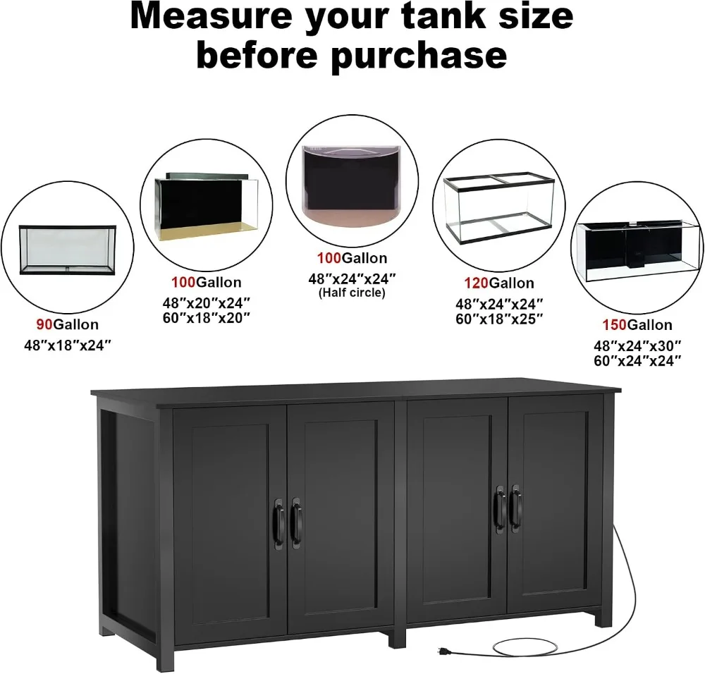 GDLF 100-150 Gallon Fish Tank Stand, 60