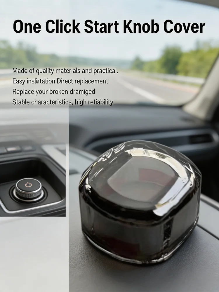2018-2026 2015-2026 One Click Start Knob Cover Glass Car Accessories Tools Start Knob Knob Cover Car Parts Automotive
