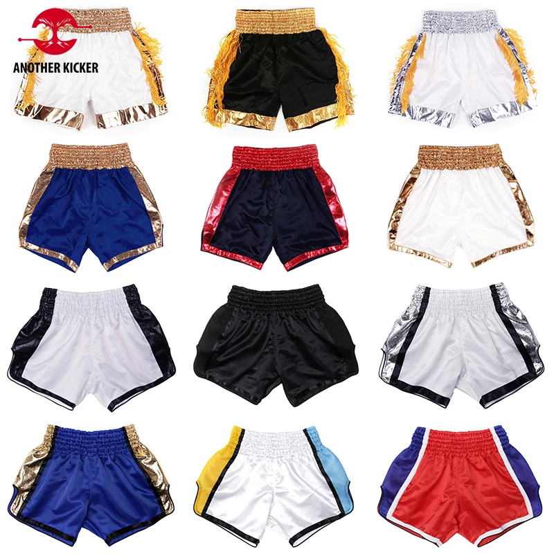 

Muay Thai Shorts Plain Kickboxing Shorts Men Women Kids Wrestling Combat Martial Arts MMA Clothing Solid Fighter Boxing Shorts