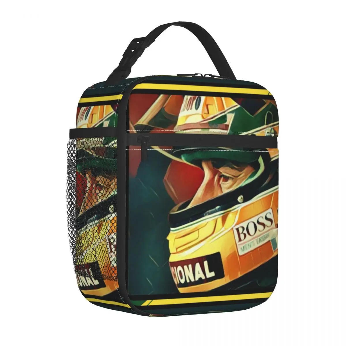 Ayrton Senna Insulated Lunch Bags Thermal Bag  Meal Container Leakproof Lunch Box Tote for Men Women School Travel