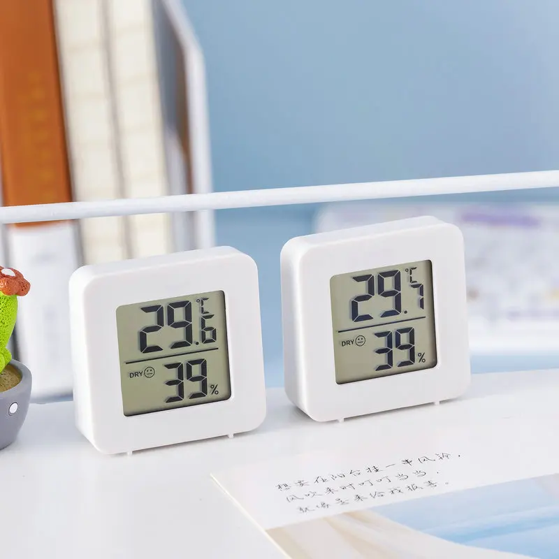 Thermohygrometer Elektronik Digital Dalam Ruangan Mini Termometer Hygrometer Basah Kering Kamar Bayi Terpasang Di Dinding Metera