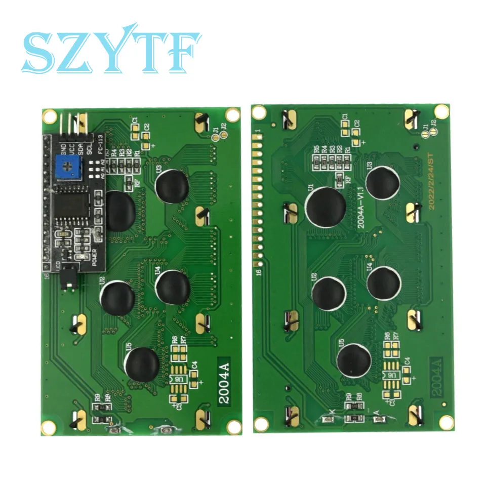 LCD2004+I2C 2004 20x4 2004A Blau/Grüner Bildschirm Zeichen LCD/mit IIC/I2C Serielles Schnittstellenadaptermodul für Arduino