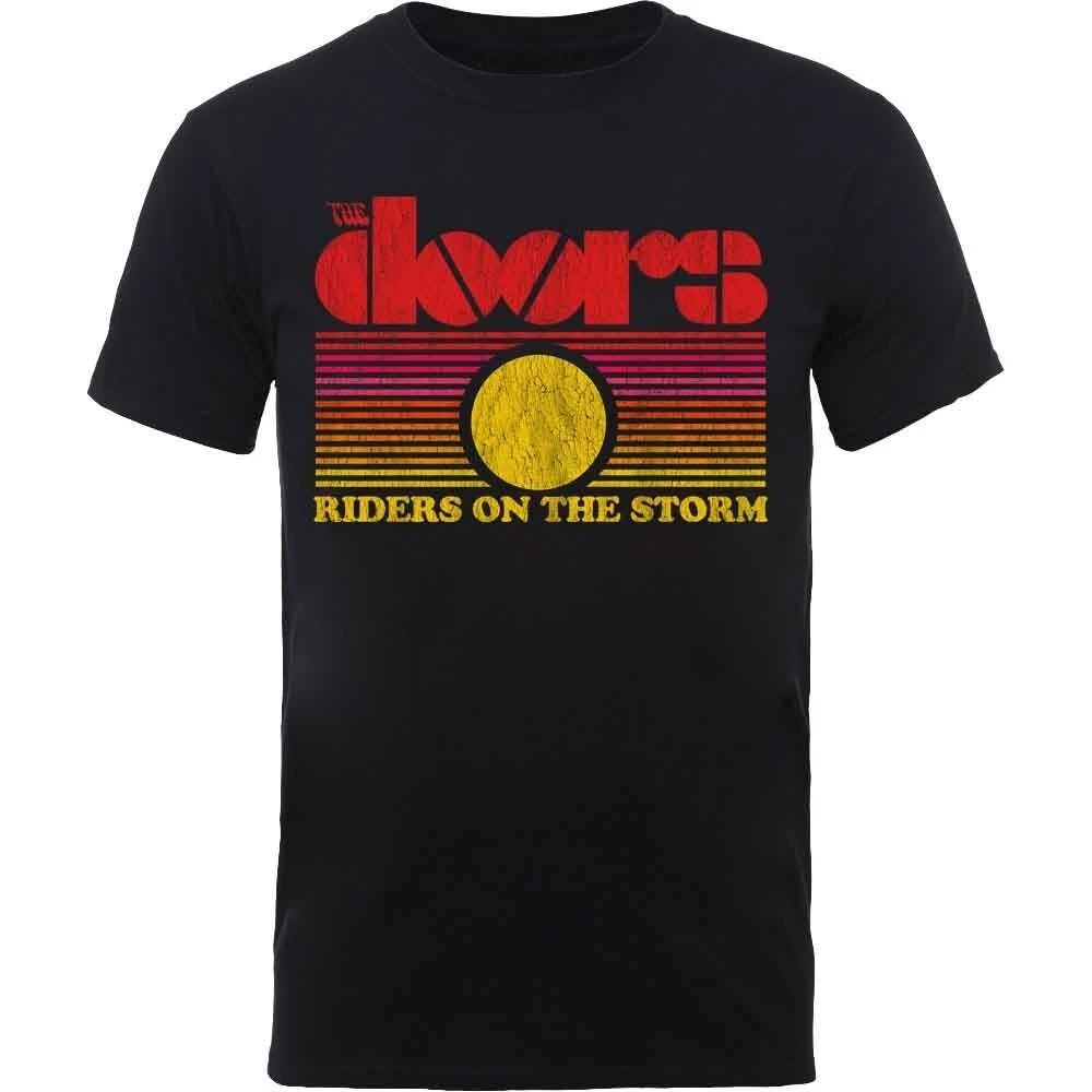 

The Doors Riders on The Storm T-Shirt Men's and Women's Short Sleeve Retro Band Tops Luxury Brand T-shirt Oversize Tees Clothing