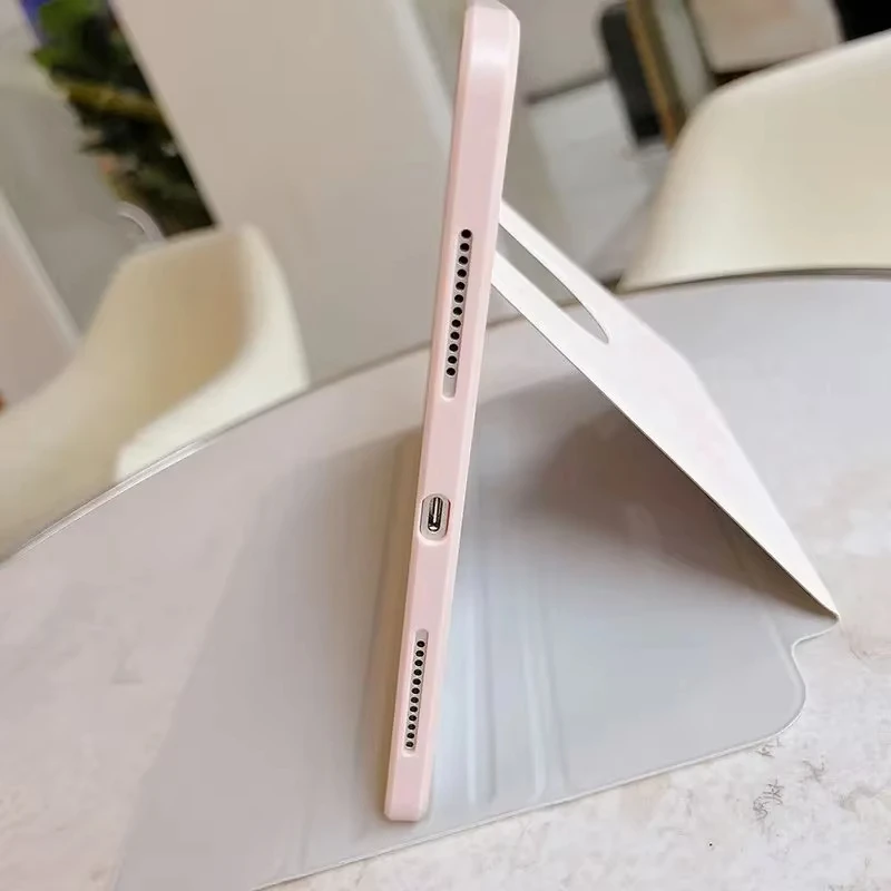 Olá kitty ipad caso para ipad 7/8/9th 10th geração 10.9 ar 3 4 5 mini 6 bonito sanrio acrílico com caneta slot capa dos desenhos animados