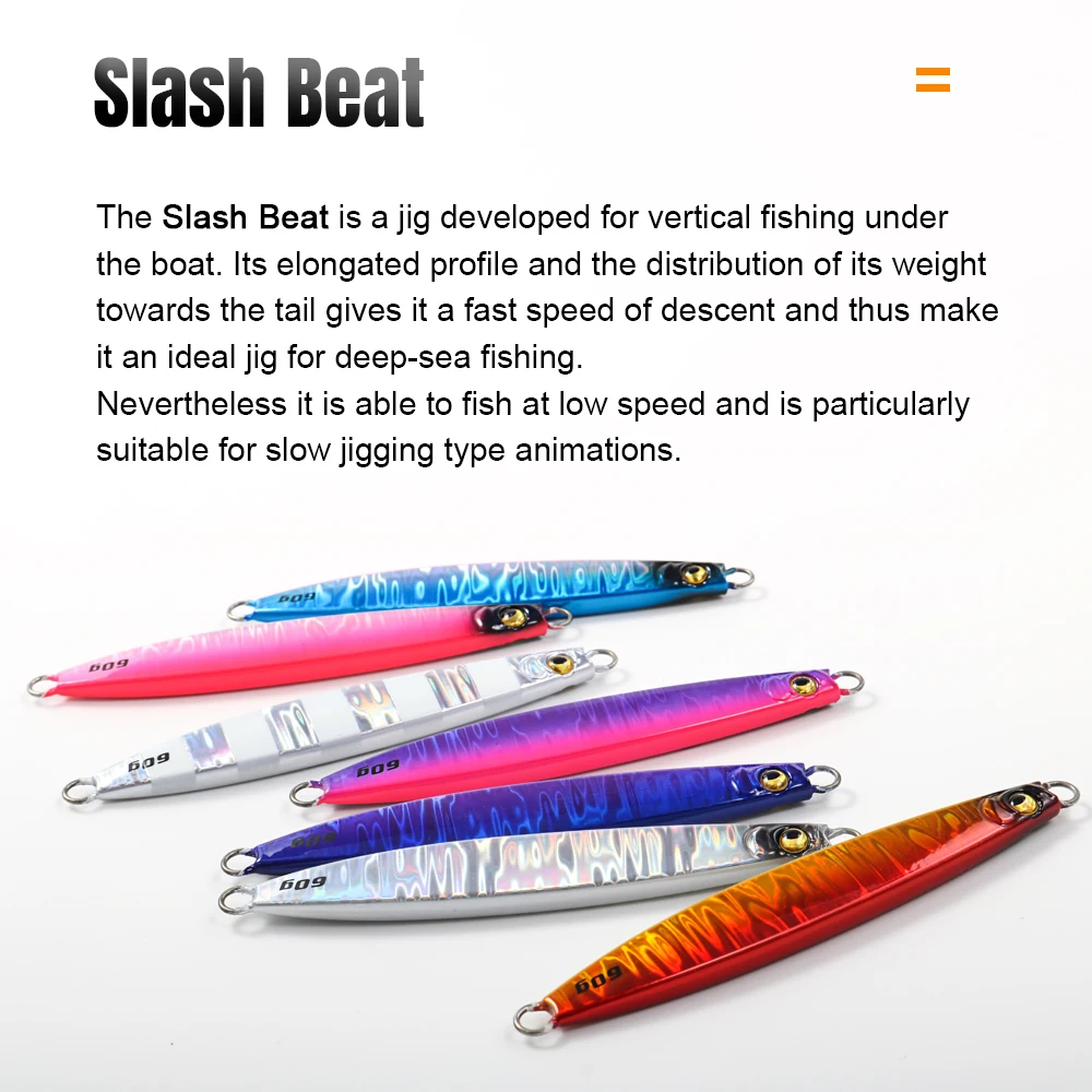 JIGGING PRO 60g 80g 100g Slash Beat Metal Jig Przynęta do jigowania w wodach słonych, pionowego jigowania, świecąca przynęta wędkarska, sprzęt wędkarski — zdjęcie 6