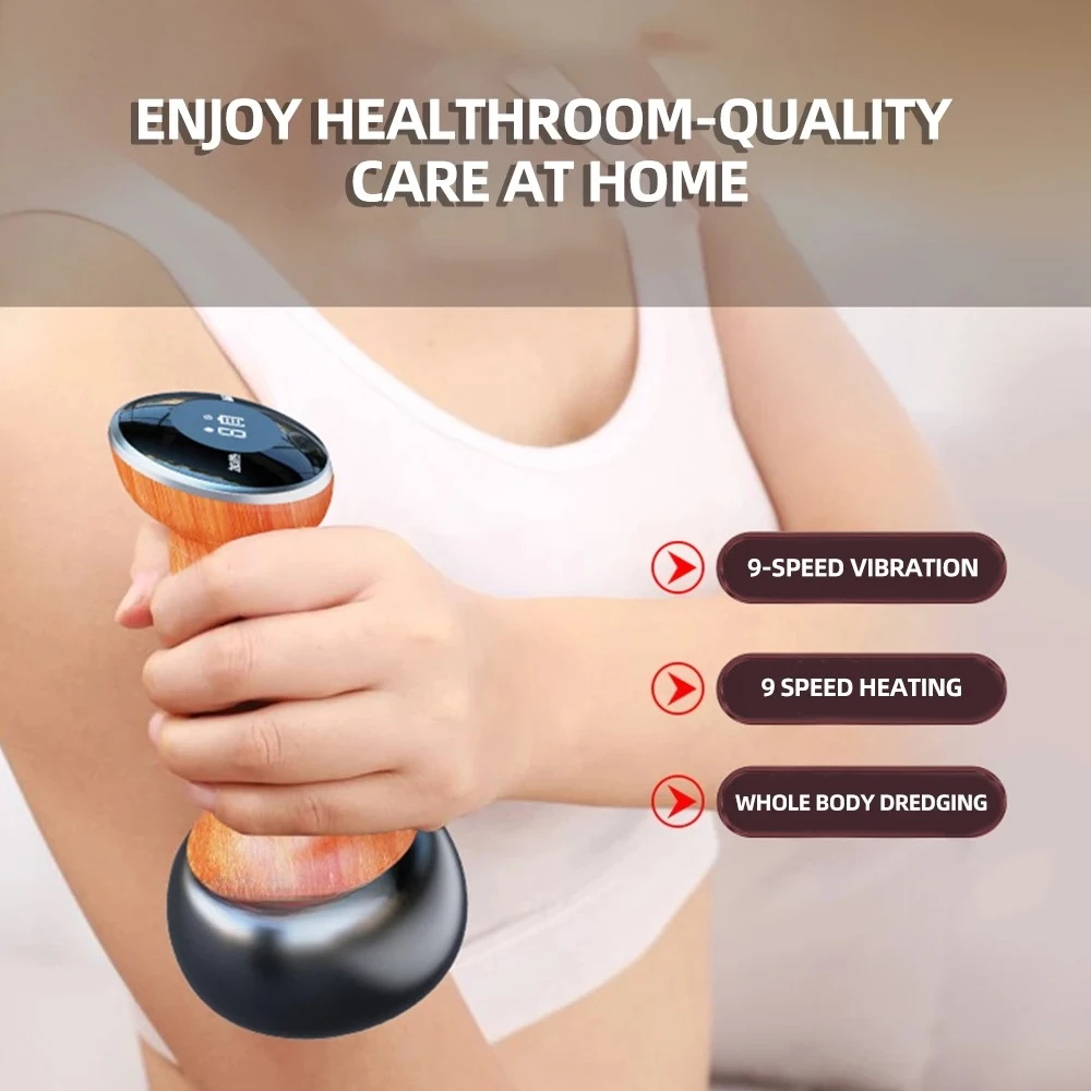 Portable Rechargeable Bianstone Warm Moxibustion Gua Sha Massage Tool Home Hot Compress Therapy Third Generation