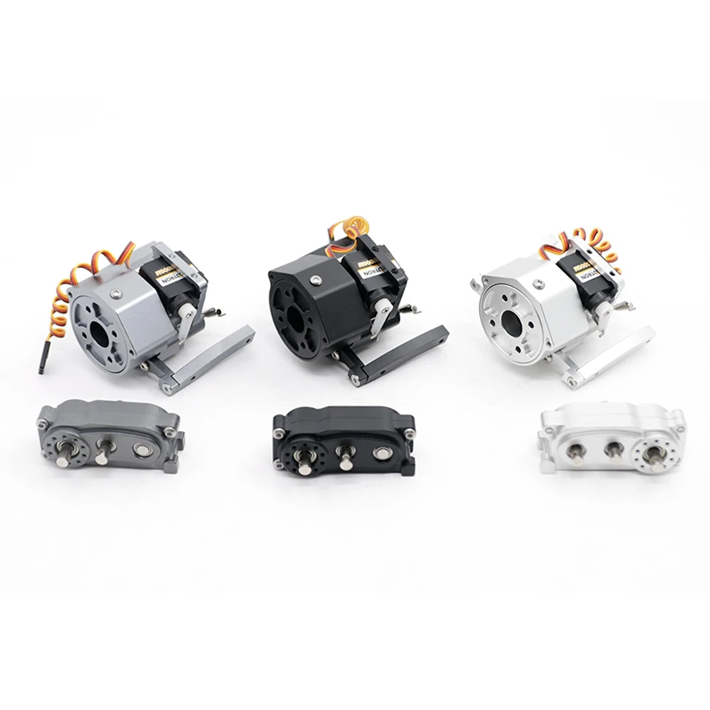 Front Motor Prefixal Shiftable Gearbox Transfer Case Set for 1/10 RC Crawler Car Axial SCX10 & SCX10 II Upgrade Parts,1