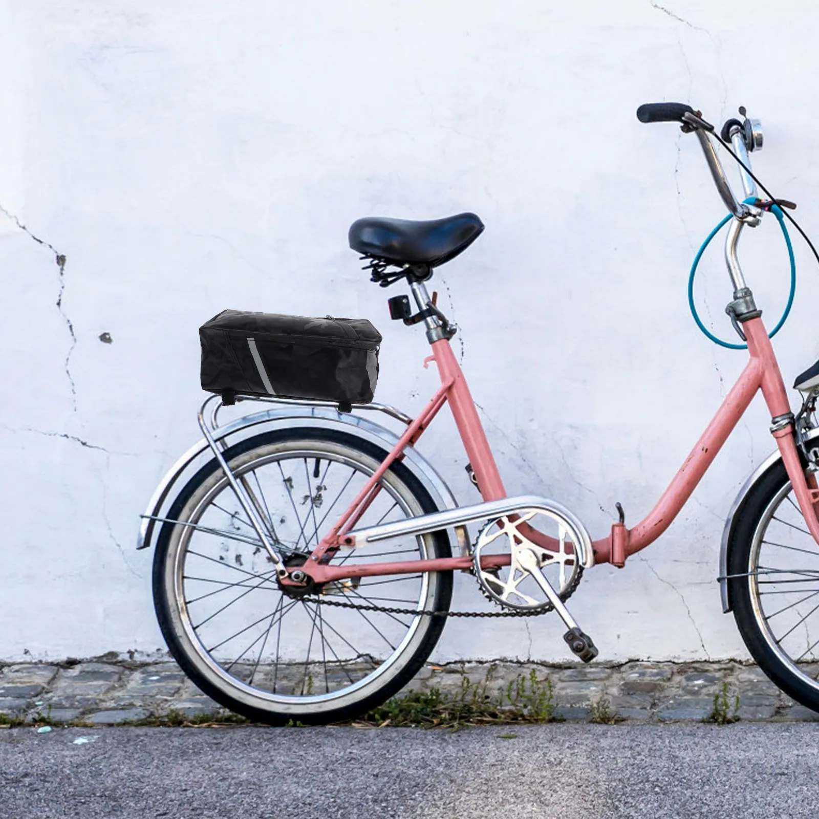 

Waterproof Bicycle Rear Rack Bag Large Capacity Mountain Bike Tail Storage Pouch Reflective Night Safety Design for Men Women