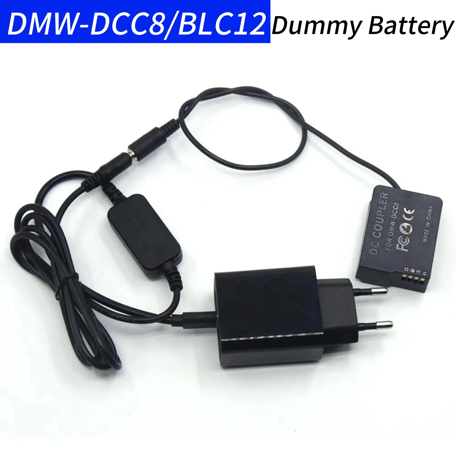 

DMW BLC12 Dummy Battery DCC8 DC Coupler&PD Charger&USB C DC Cable fit for Lumix GX8 FZ300 FZ200 FZ2000G7 G6 G80 G81 G85 GH2 GH2K