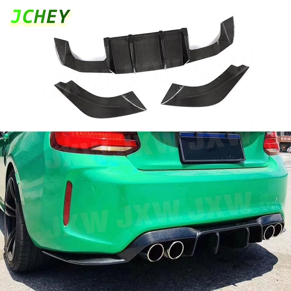 

JCHEY Carbon Fiber Rear Diffuser Lip For BMW F87 M2 M2C Competition 2016 - 2018 Car Rear Bumper Diffuser Lip Spoiler Splitters