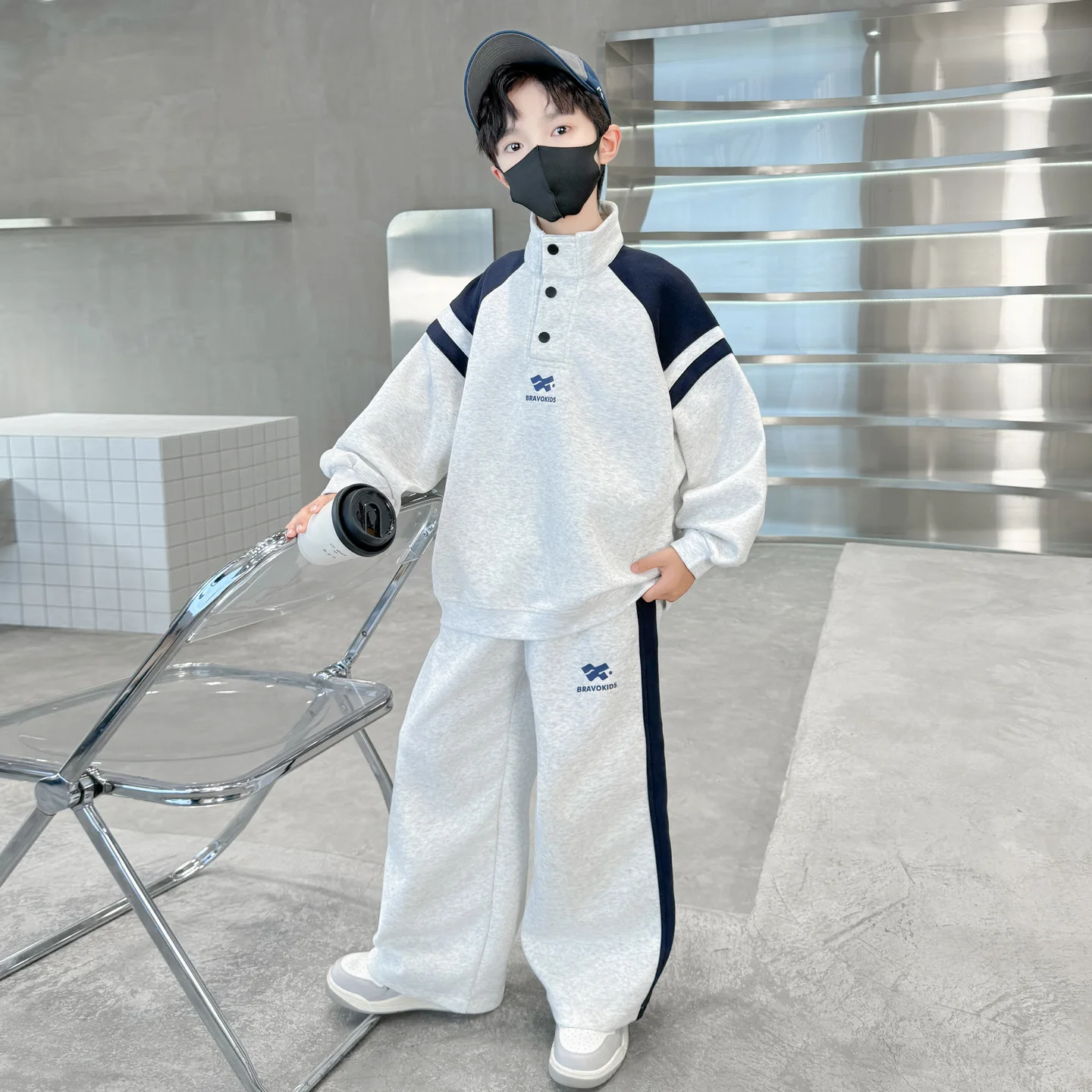 Teenagers Boys Fashion Tracksuit Set Spring Autumn Letter Print Top with Pants Kids Clothing 5-14 Years Birthday Gift