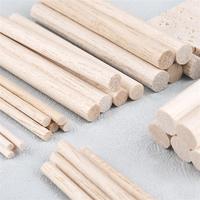 3-30pcs/Lot Dia 3-12mm Balsa Wood Round Sticks For DIY Airplane/Boat Model Building Accessories Wood Dowels For Crafting 10-50cm