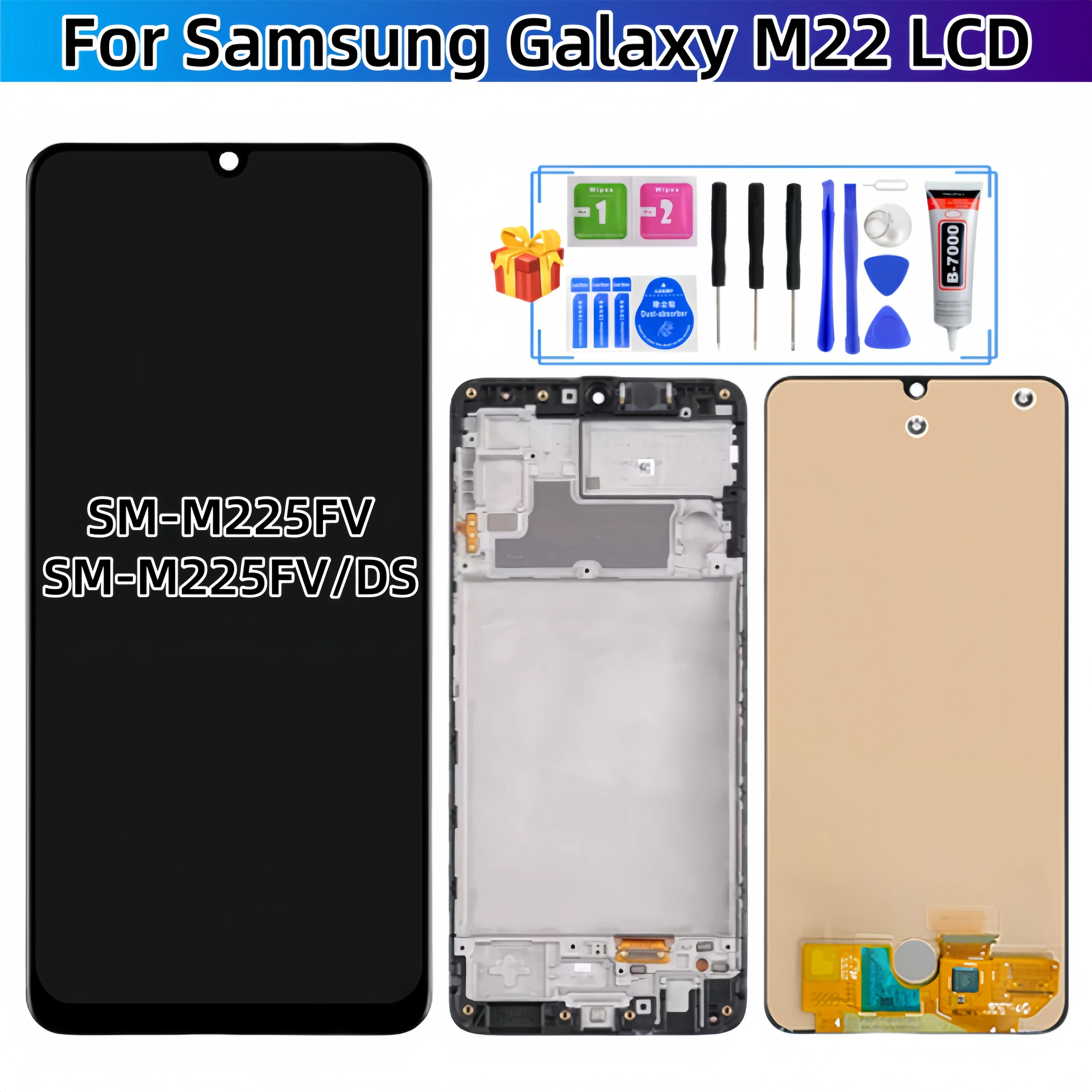 

For Samsung Galaxy M22 F22 2021 SM-M225FV SM-M225FV/DS LCD Display Touch Screen Assembly LCD Replacement Parts