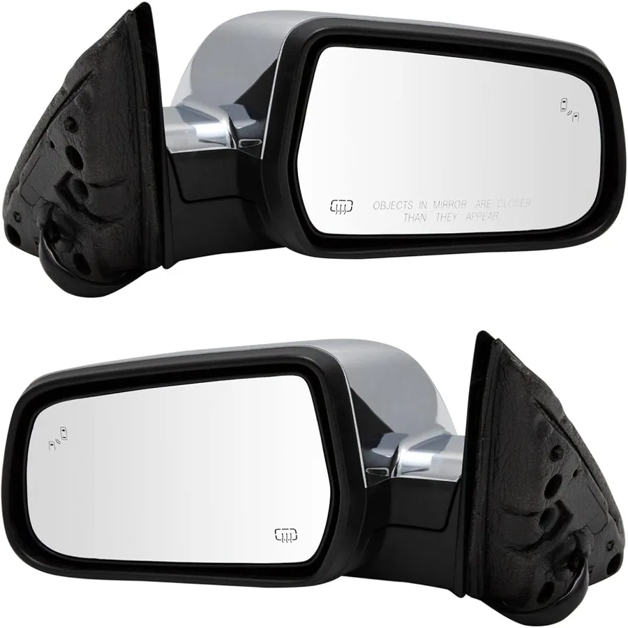 

Комплект хромированных зеркал с подогревом памяти со стороны водителя и пассажира с функцией обнаружения слепых зон для Chevrolet Equinox 2016-2017 и 2