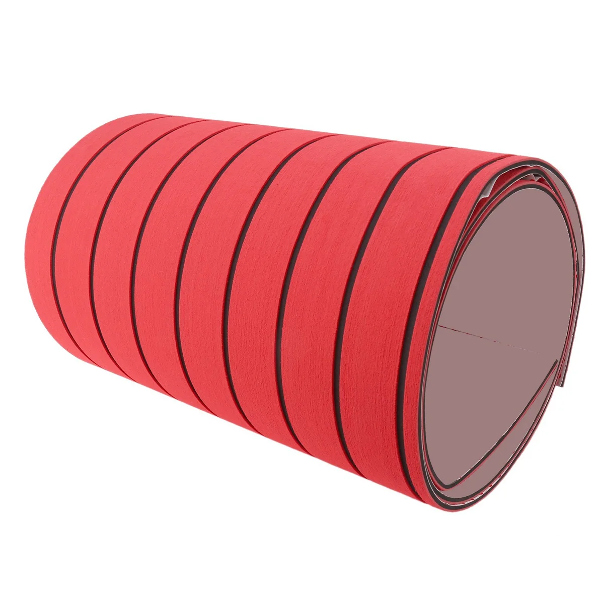 Revêtement de Sol en Teck Oligfoam Auto-Adhésif, Polymères Synthétiques pour Plancher de Bateau, Yacht, Marine, Rouge, 2400x450x6mm