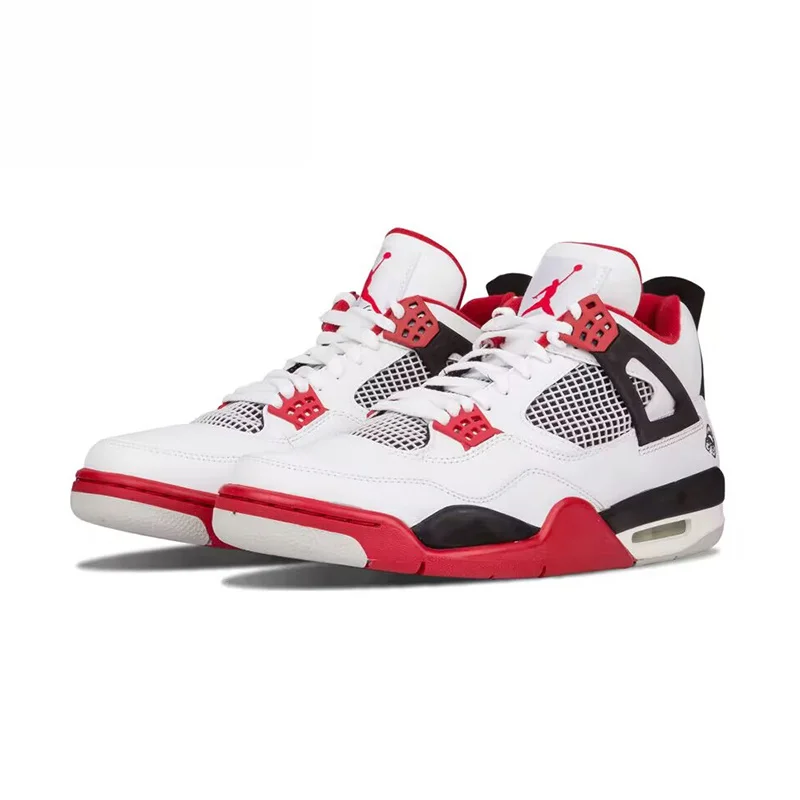 NIKE Air Jordan 4 Retro University Blue black cat Basketball Shoes Men\'s Man Sneakers Outdoor Sports Shoes