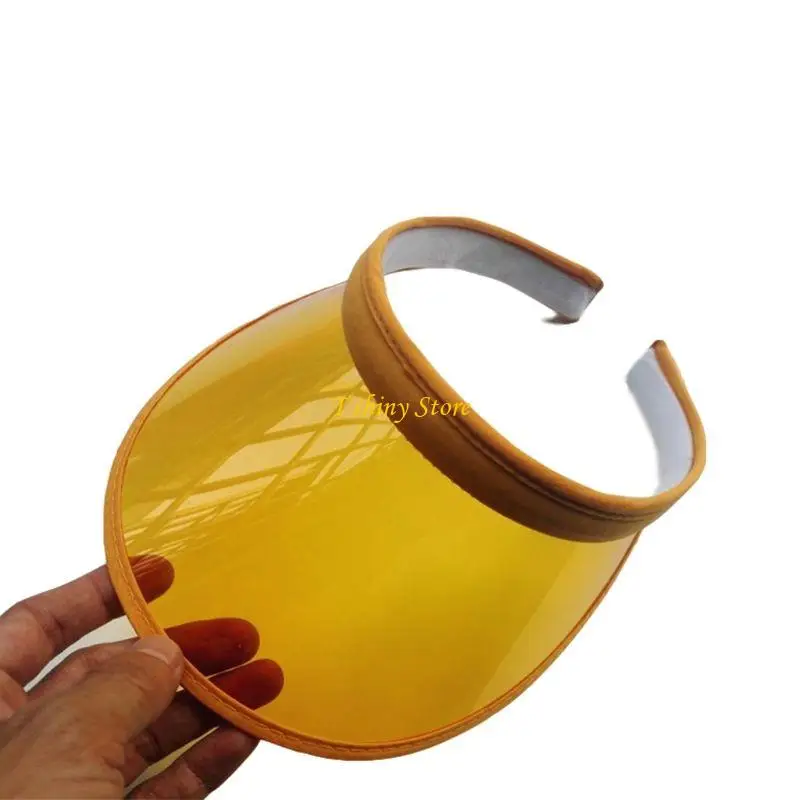 N58F Women Baseball Cap Empty Top Sunscreen Tennis Sports Beach Plastic for Sun Visor