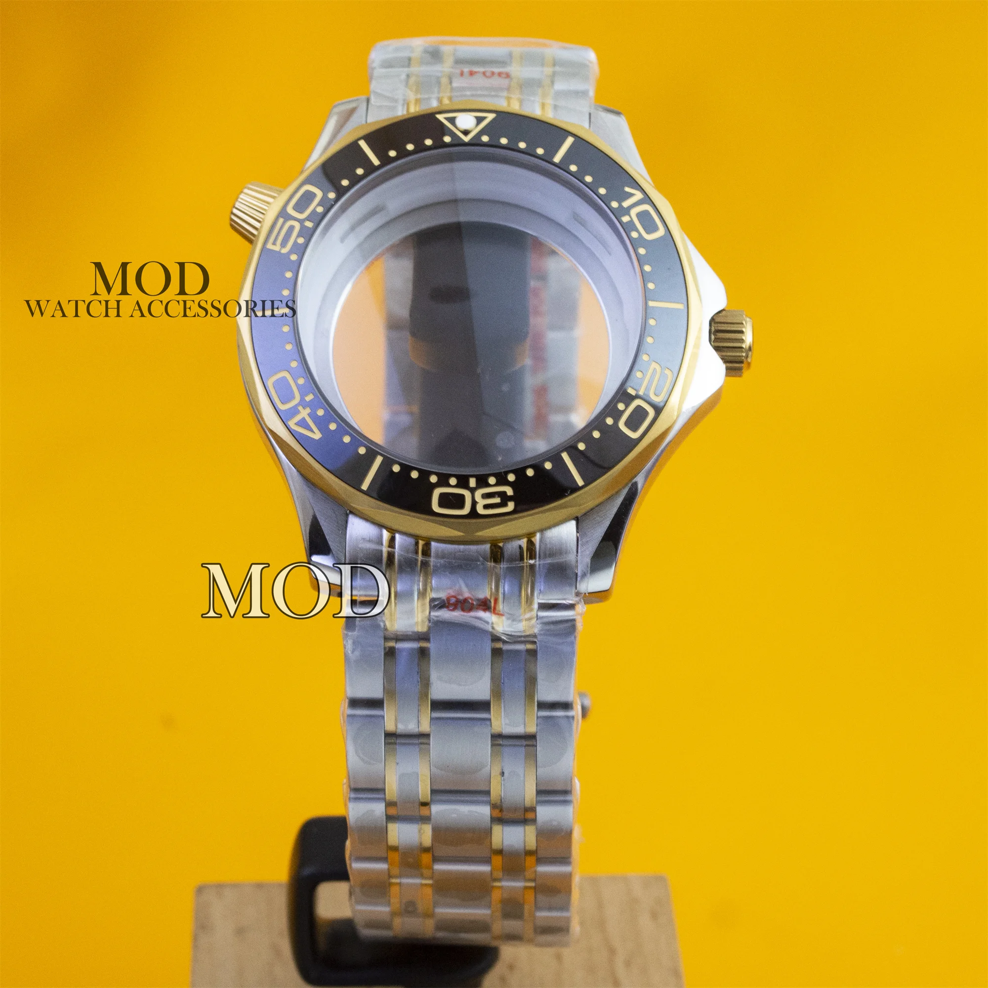 NH35 Watchcase for Seamaster 300 Case 10ATM Waterproof Stainless Steel Case Strap fit NH35 NH36 Movement MOD Watch Replacements