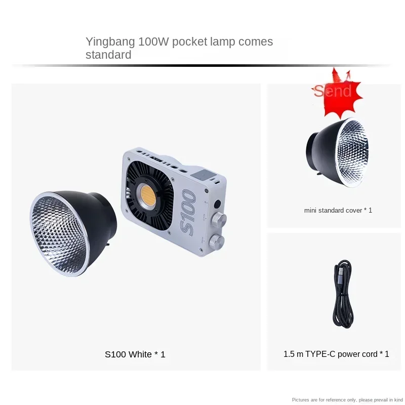 NEW Portable 100W Outdoor Photography Light Night Scene Live Light Handheld Pocket Lamp for Phone Use