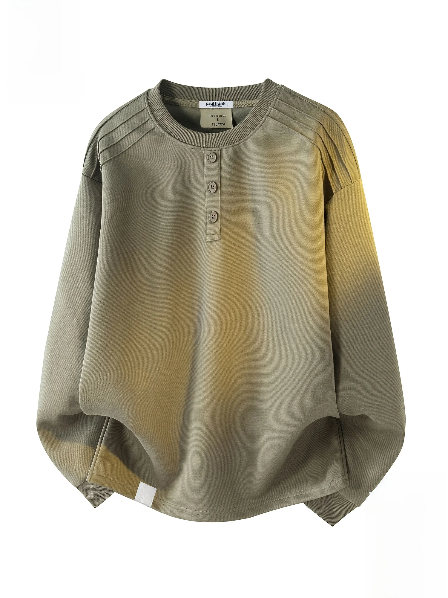 

Retro Casual Sweatirt T-irt Men's Spring round Ne Loose Long Sve Top Comfortable Cotton Blend Springwear