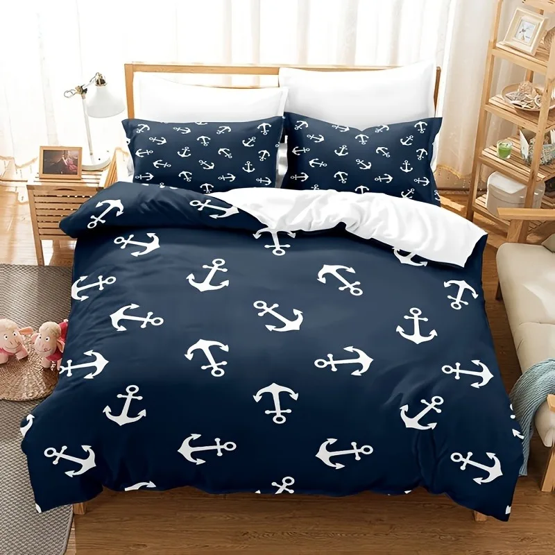 Custom-designed Anime Bedding Set Duvet Cover 1009 Polyester Suitable For Children And Adults 3-Piece Set