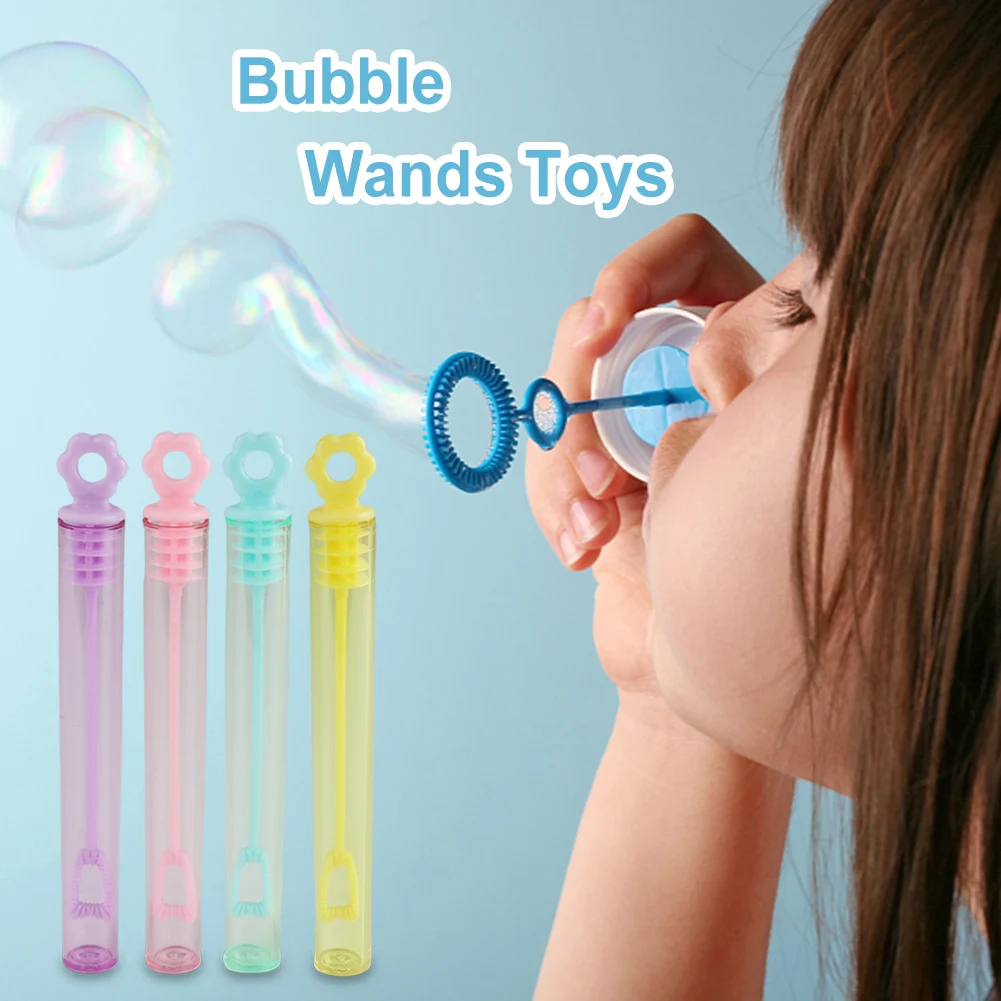 Easter Mini Bubble Wands Colorful Bubble Stick Sets Party Supplies Cartoon Bubble Wands Wedding Guests Gifts for Kids Children