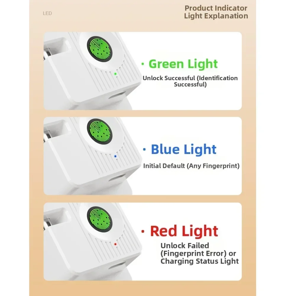 Child-safe Fingerprint Locks For Refrigerators And Drawers With Punch-free Smart Lock Technology And Quick Fingerprint Access