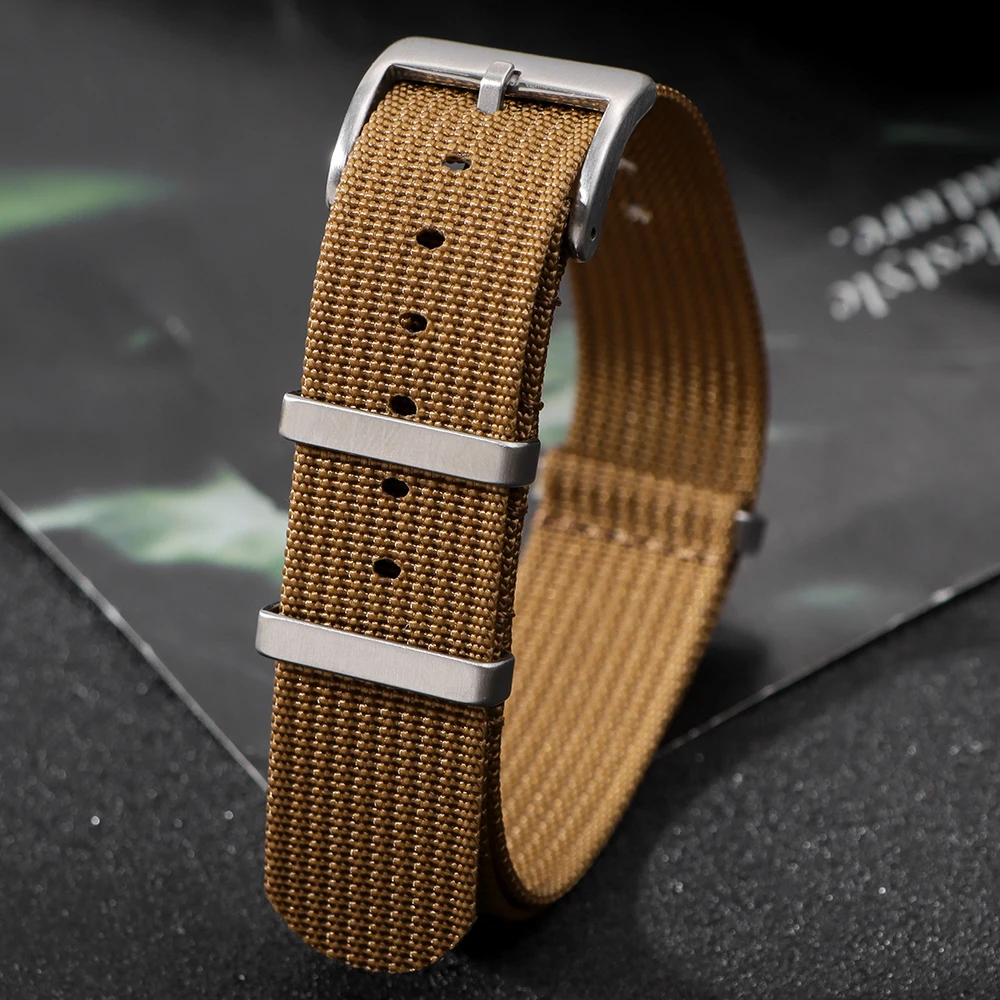 

High Quality Nylon Watch Strap 18/20/22mm Brown Green Black Band for Military Casual Watchband Army Sport Bracelet Replace Belt