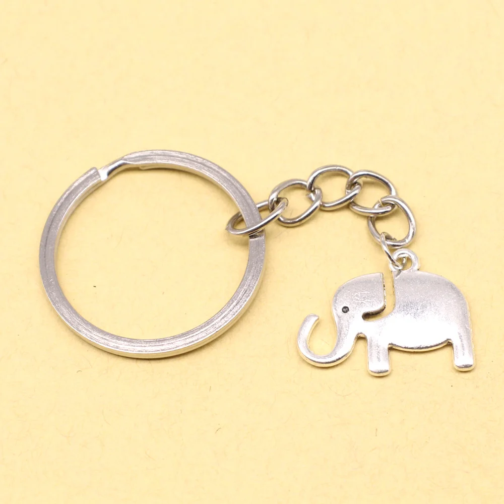 1 Piece 17x22mm Elephants Mini Key Ring Newborn Gift