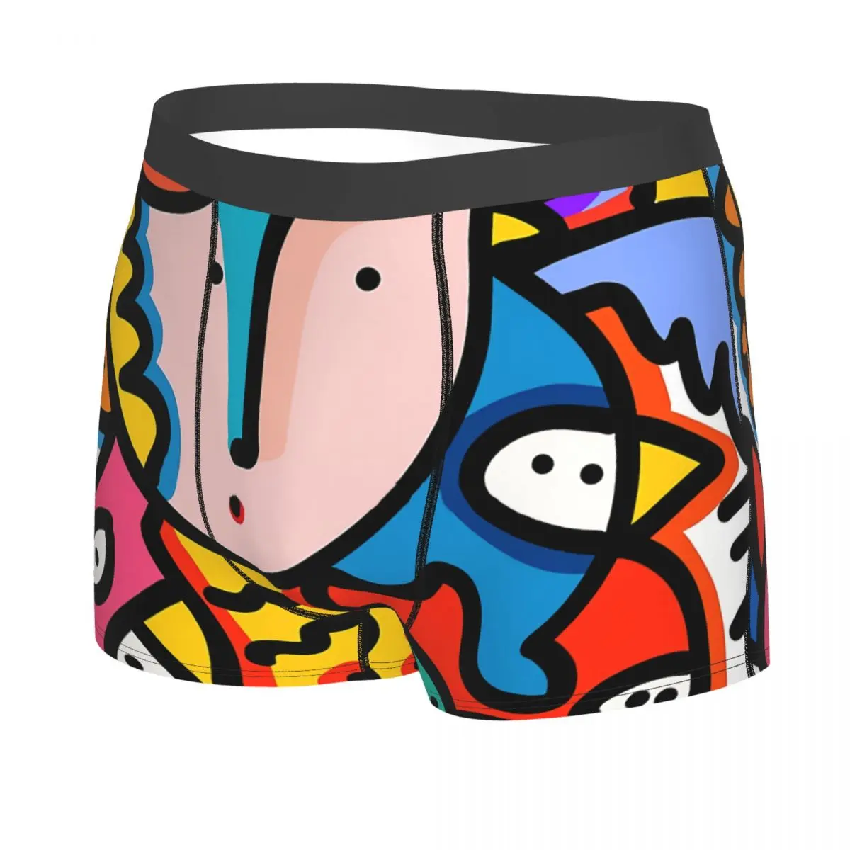 Joyful And Colorful Man's Boxer Briefs Underpants Street Art Graffiti Highly Breathable Top Quality Sexy Shorts Gift Idea