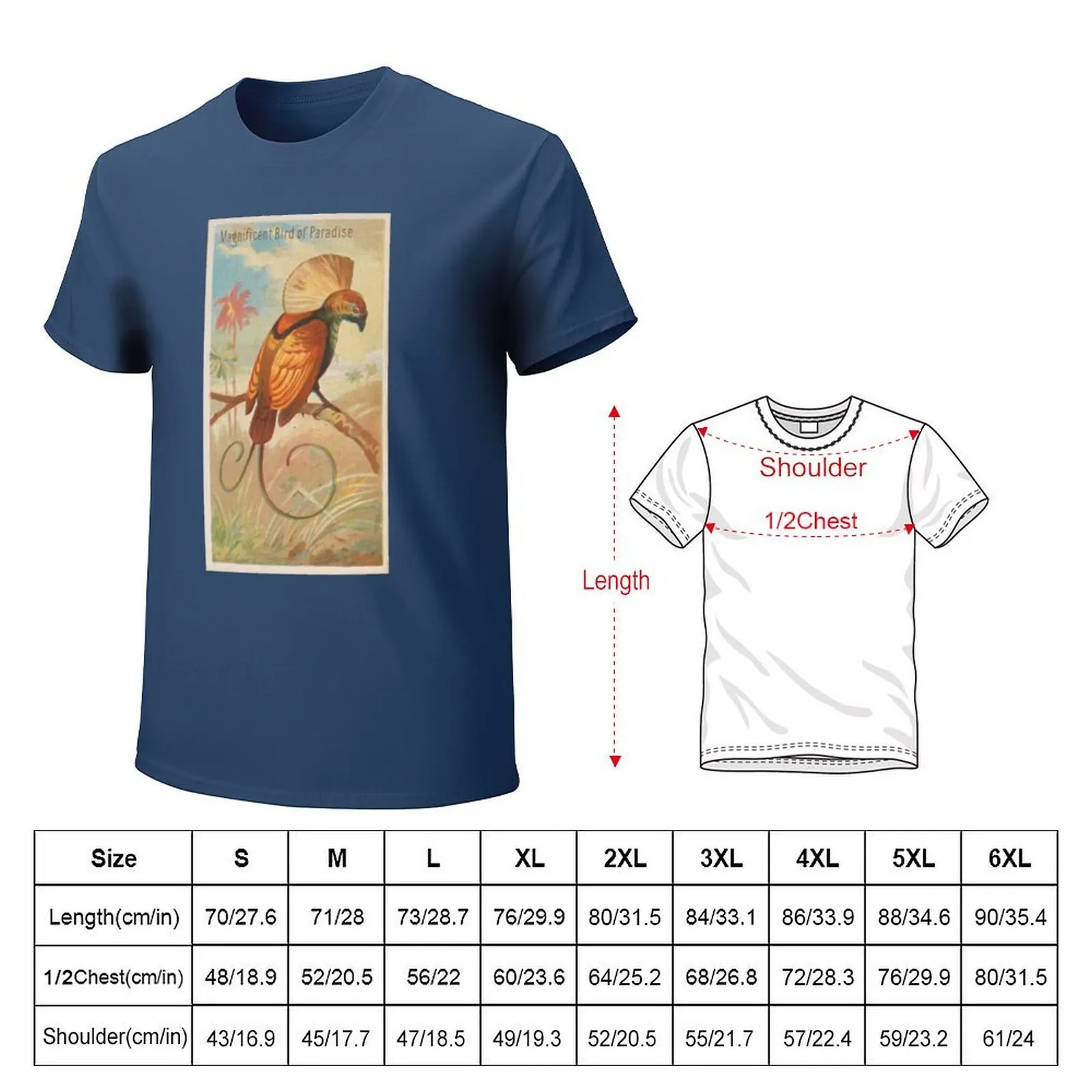 Magnificent Bird of Paradise Vintage Wildlife Illustrations T-Shirt hippie clothes customs design your own for a boy men t shirt