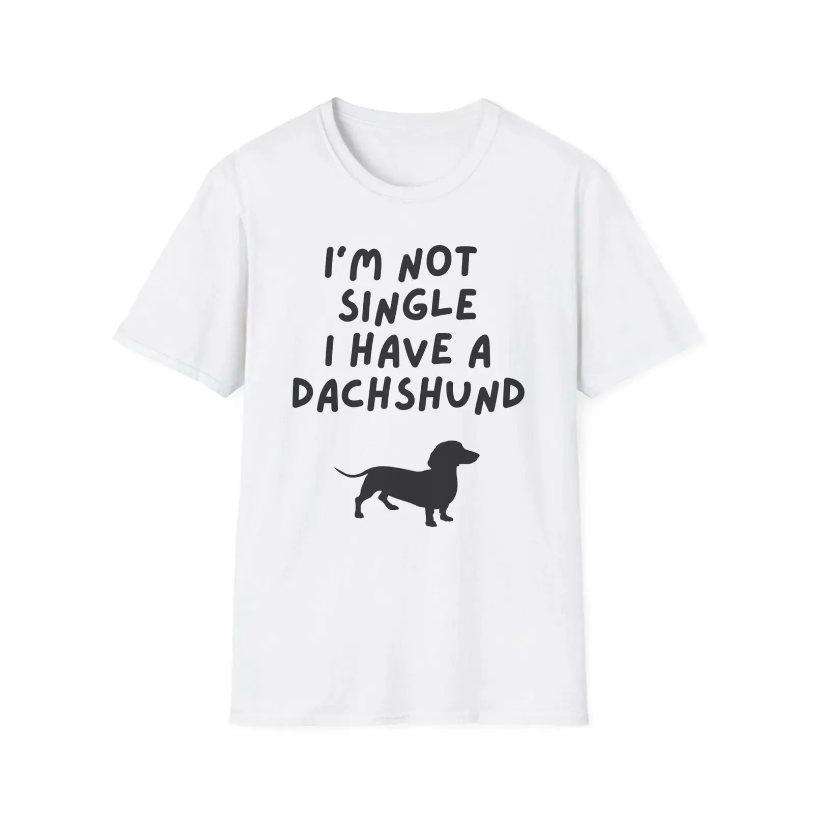 I'm Not Single I Have A Dachshund T Shirt Funny Weiner Dog vintage Washed fashion Stylish Soft homme graphic Versatile Casual