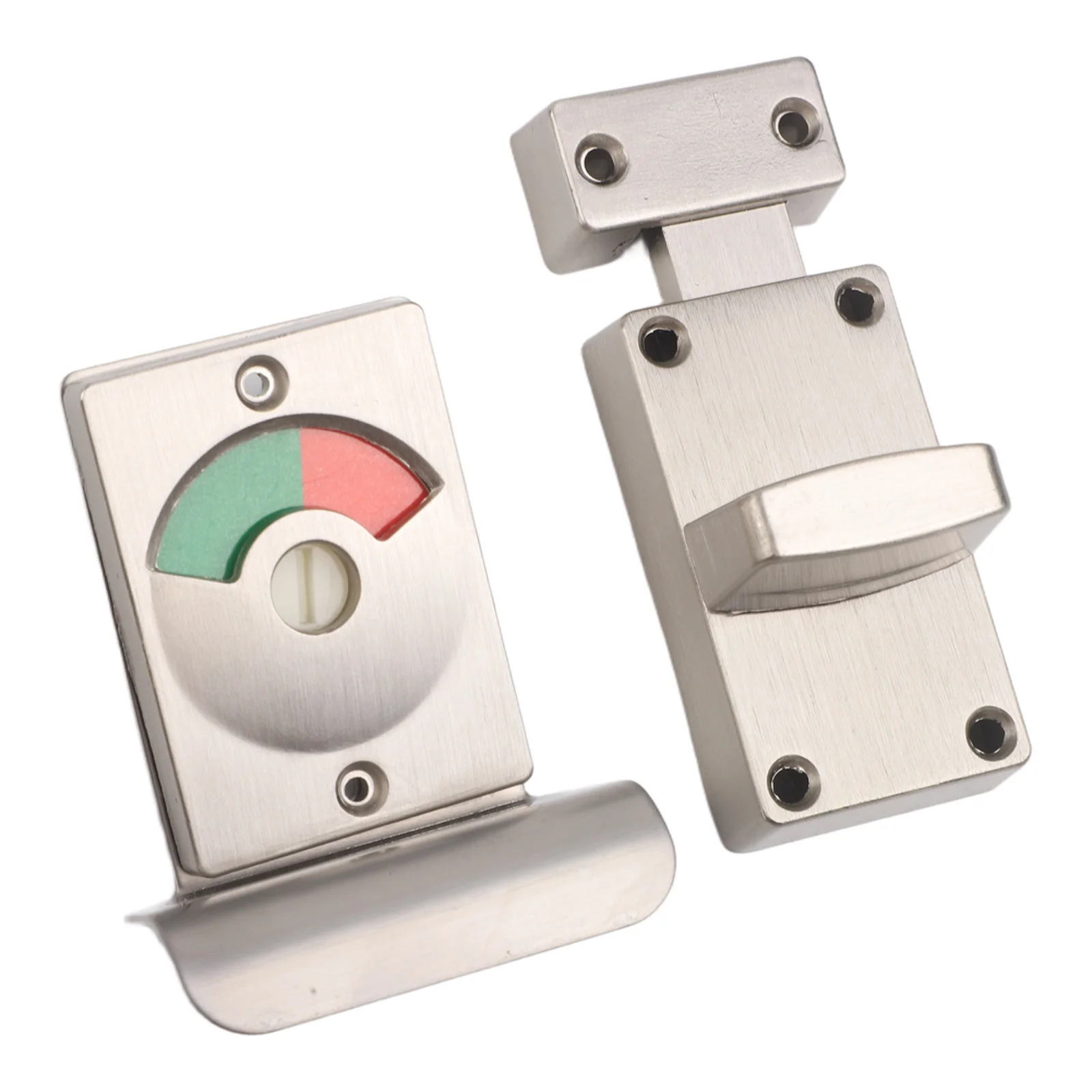 Zinc Alloy and Stainless Steel Bathroom Door Lock with Red Green Indicator for Occupied and Vacant Status in Public Restrooms