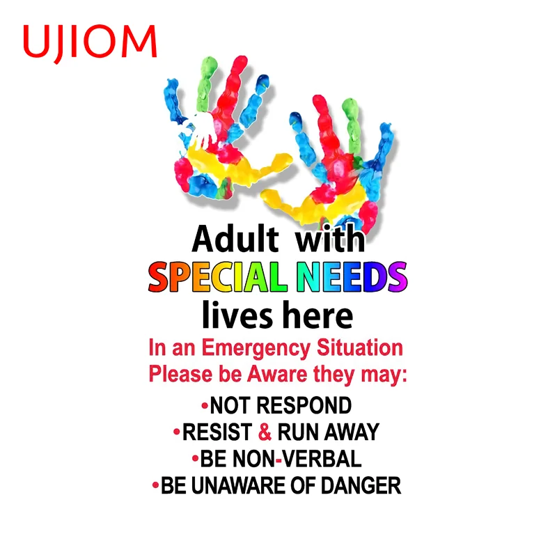 UJIOM Adult Autism Puzzle Scratch Proof Wall Sticker Popular Premium Unique Decal Suitable For Wardrobe Vestibulec Decor