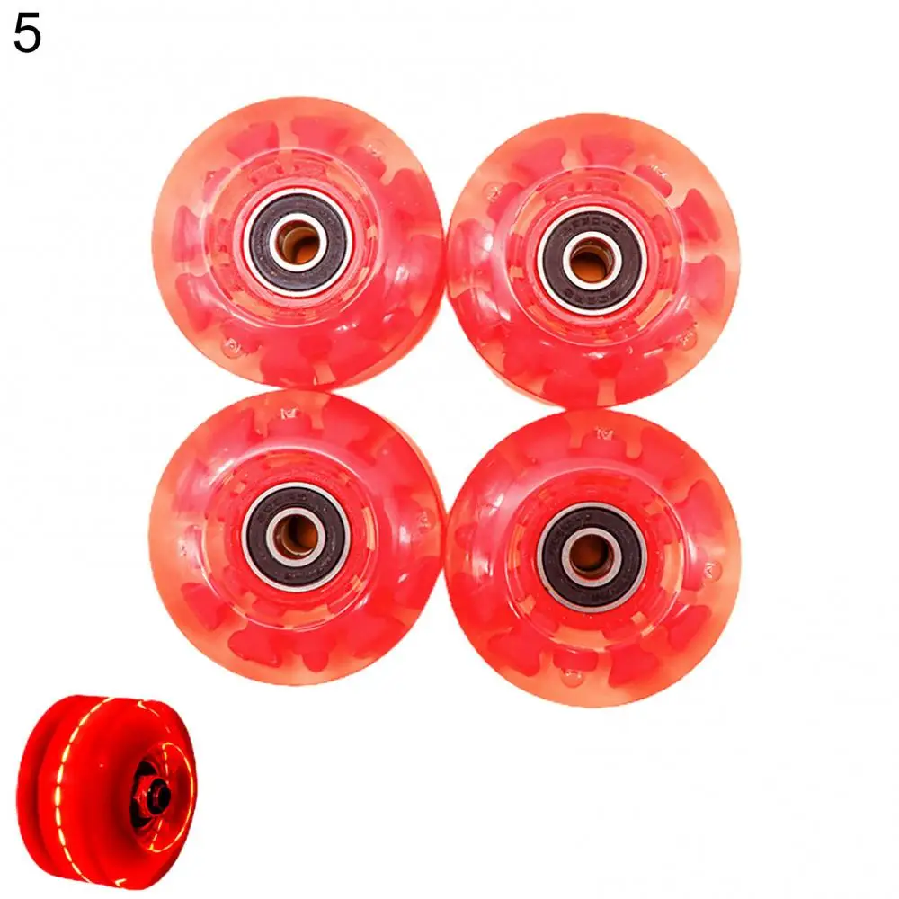 4Pcs Luminous Roller Skating Wheels Flashing Skates LED Lighting Skating Wheel Flash Wheels Sliding Roller Skating Shoes Wheel