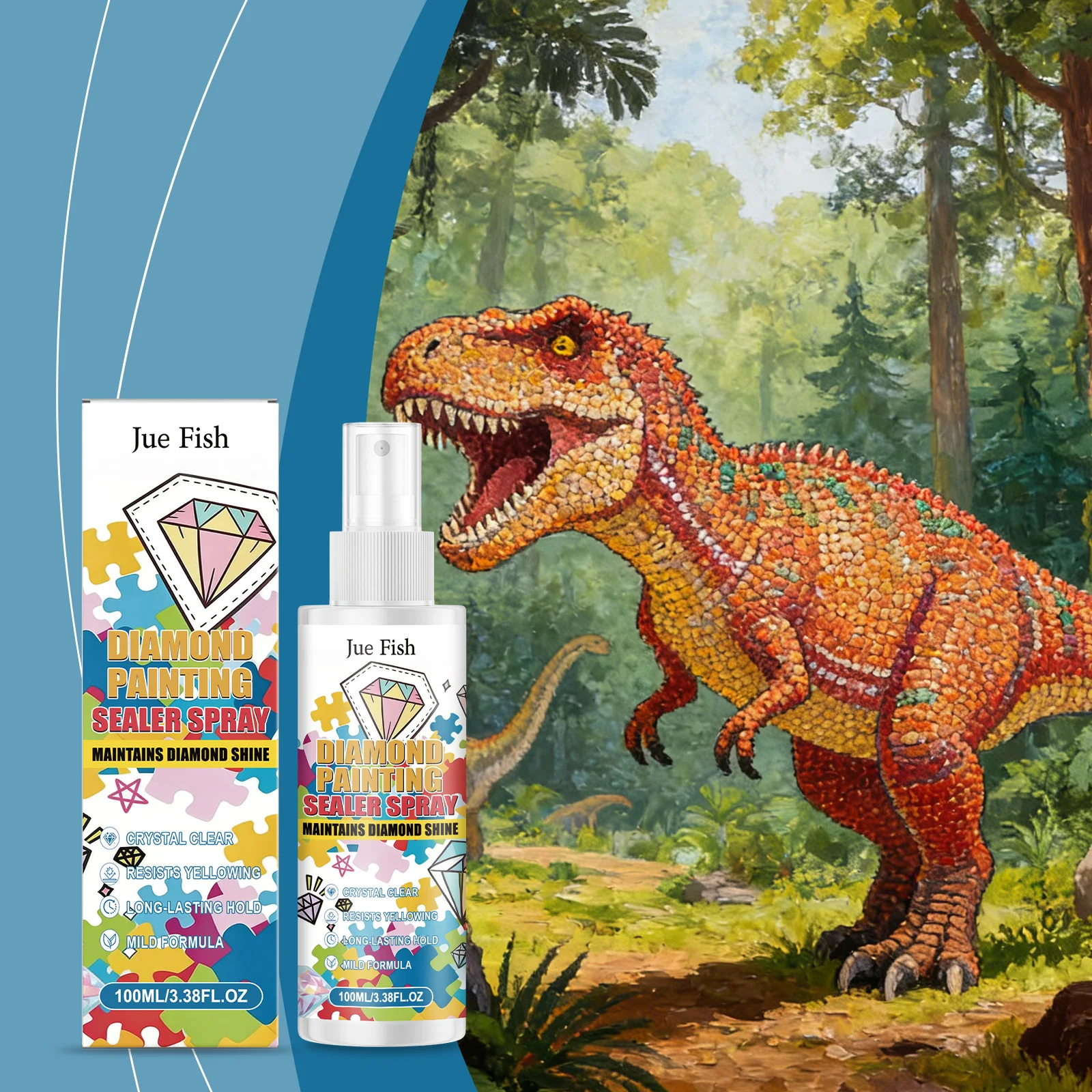 Handicraft Diamond Painting Sealant Spray Clear Gloss Finish Anti-yellow Dustproof Diamond Artwork Protection Spray