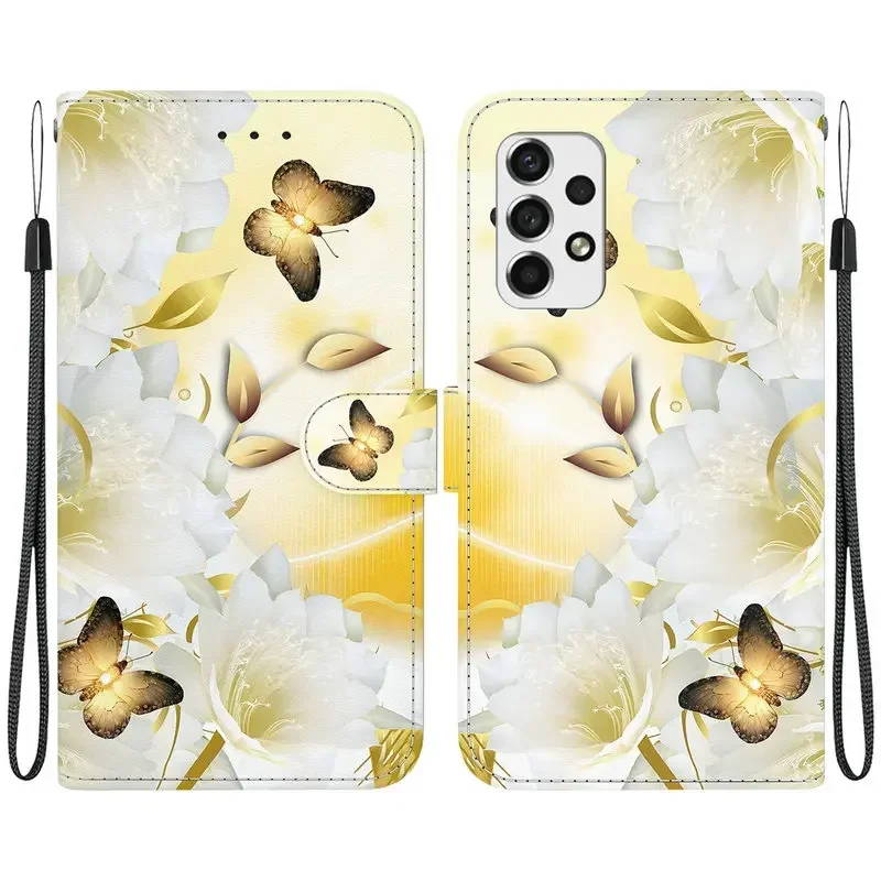 Quantum2 A12 A32 A52 A72 5G 4G Flip Case Floral Wallet Magnetic Book Coque for Samsung Galaxy A52s A42 A02 S A22 A 52 A02S Cover