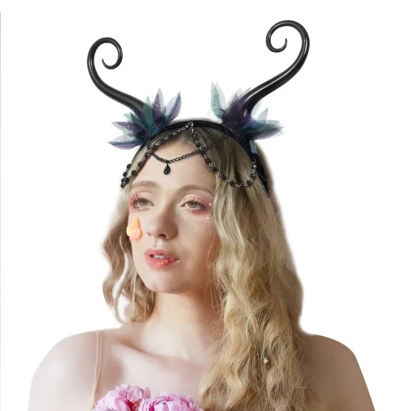 Bandeau de tentacule elfe de fée de fleur de décoration d'Halloween, accessoire de cheveux de cosplay fantastique, forêt, nouveau, 2024