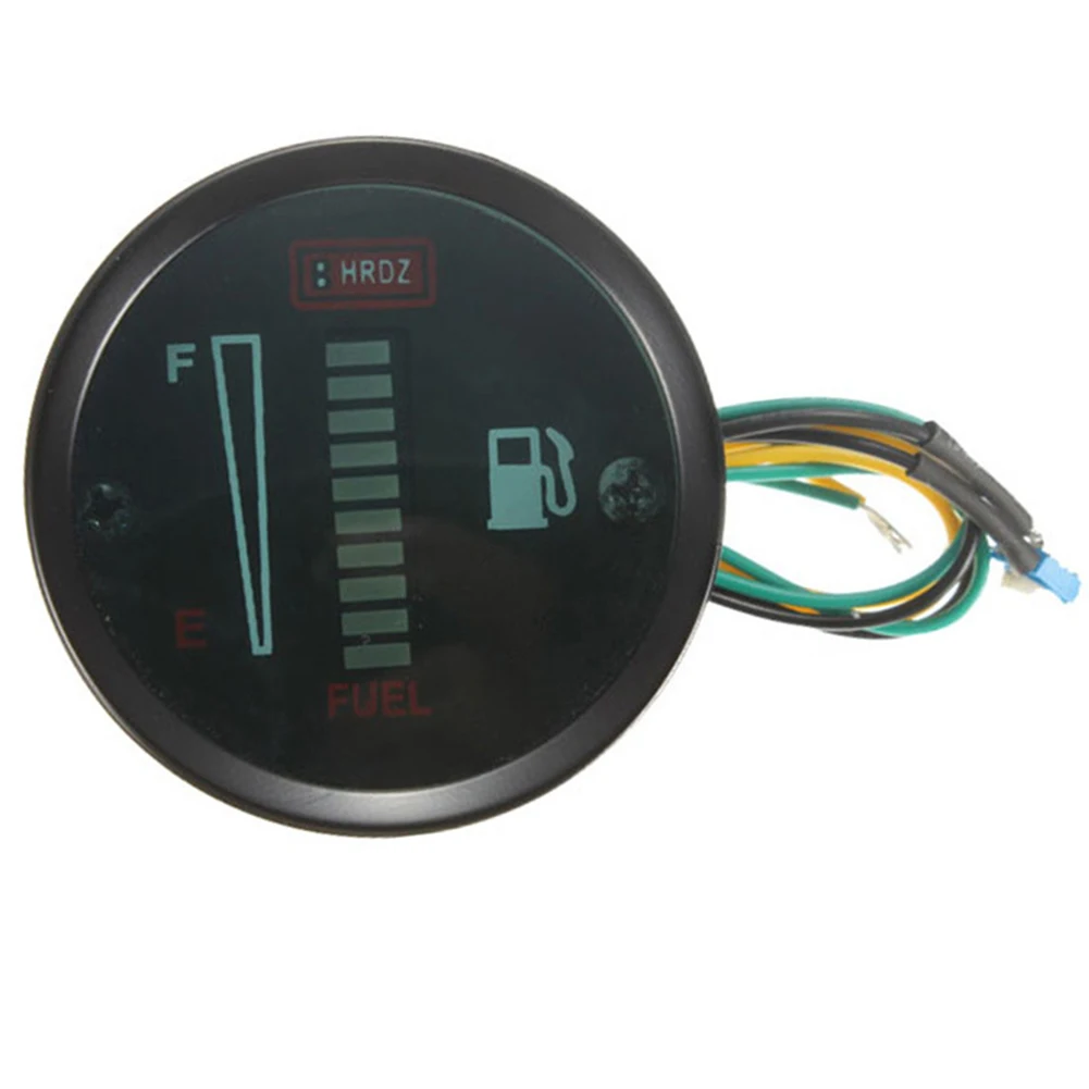

LED Fuel Level Display Electronic Fuel Gauge Black Electronic Fuel Gauge Accurate Readings Color-coded Display