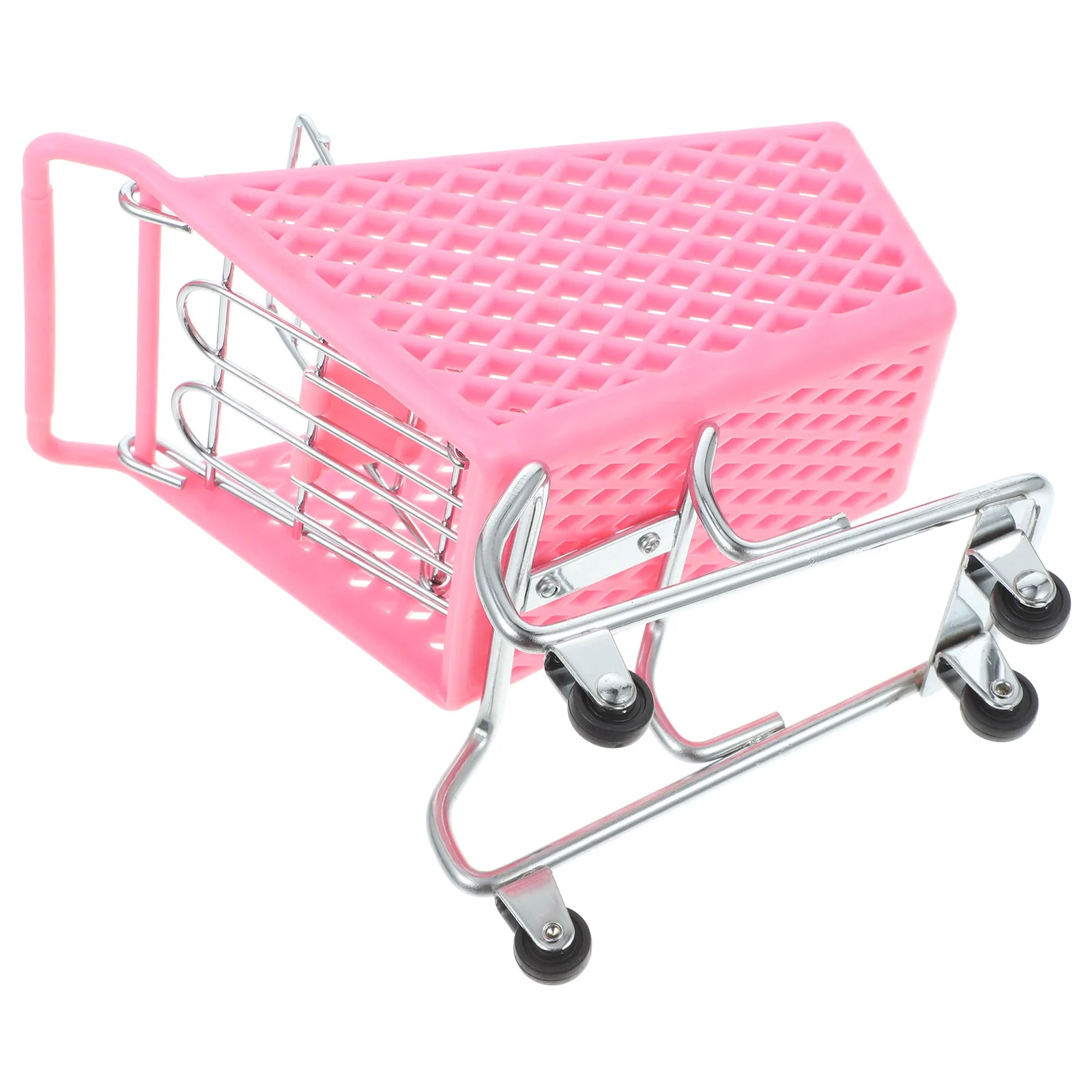 Mini koszyk na zakupy, organizer na biurko, do domu, wózek na zakupy, dekoracja artystyczna, dekoracja biurowa, losowy kolor, mini wózek