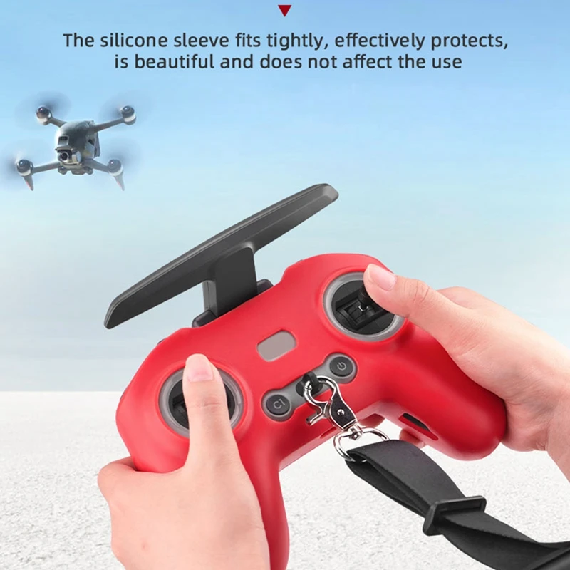 Funda de silicona para Control remoto Avata, funda protectora para Dron, Correa colgante para FPV Combo