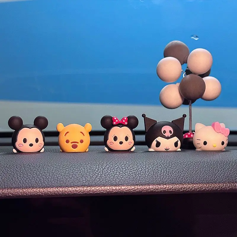 

Sanrio HelloKitty Car Center Console Combination Ornaments Kawaii Disney Accessories Female Car Decoration Accessories