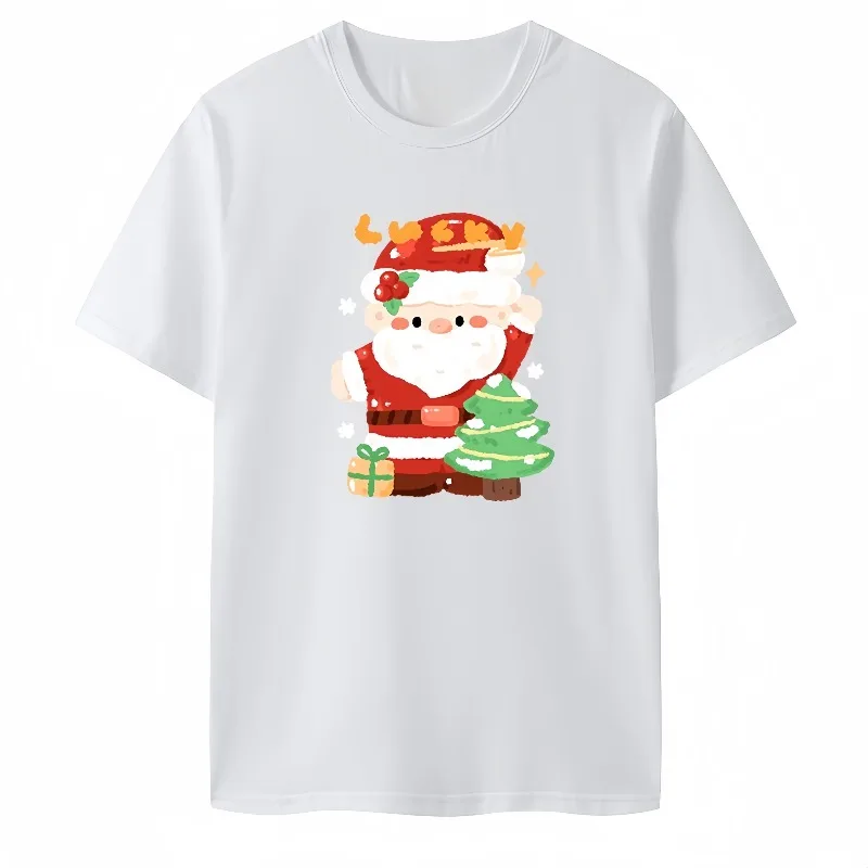 

Christmas Elements 3D Printed Short Sleeved Versatile Breathable Quick Drying Top Trendy Unisex