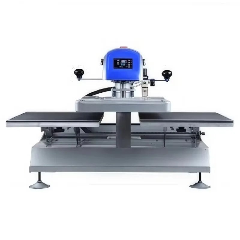 【Fashionable】Interchangeable Dual Plates Pneumatic Heating Transfer Machine Dual Station Heat Printing Machines