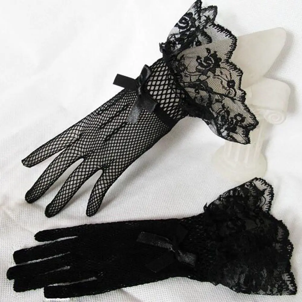 

Women Wedding Bridal Dinner Fancy Gloves Prom Evening Lace Gloves Wedding Dress