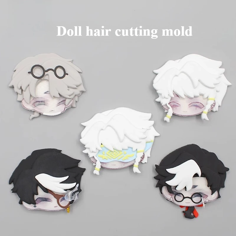 

Ultralight Clay Q Version Cartoon Doll Head Hair Shape Cutting Mold DIY Stone Sculpture Anime Doll Hair/accessories Making Tool